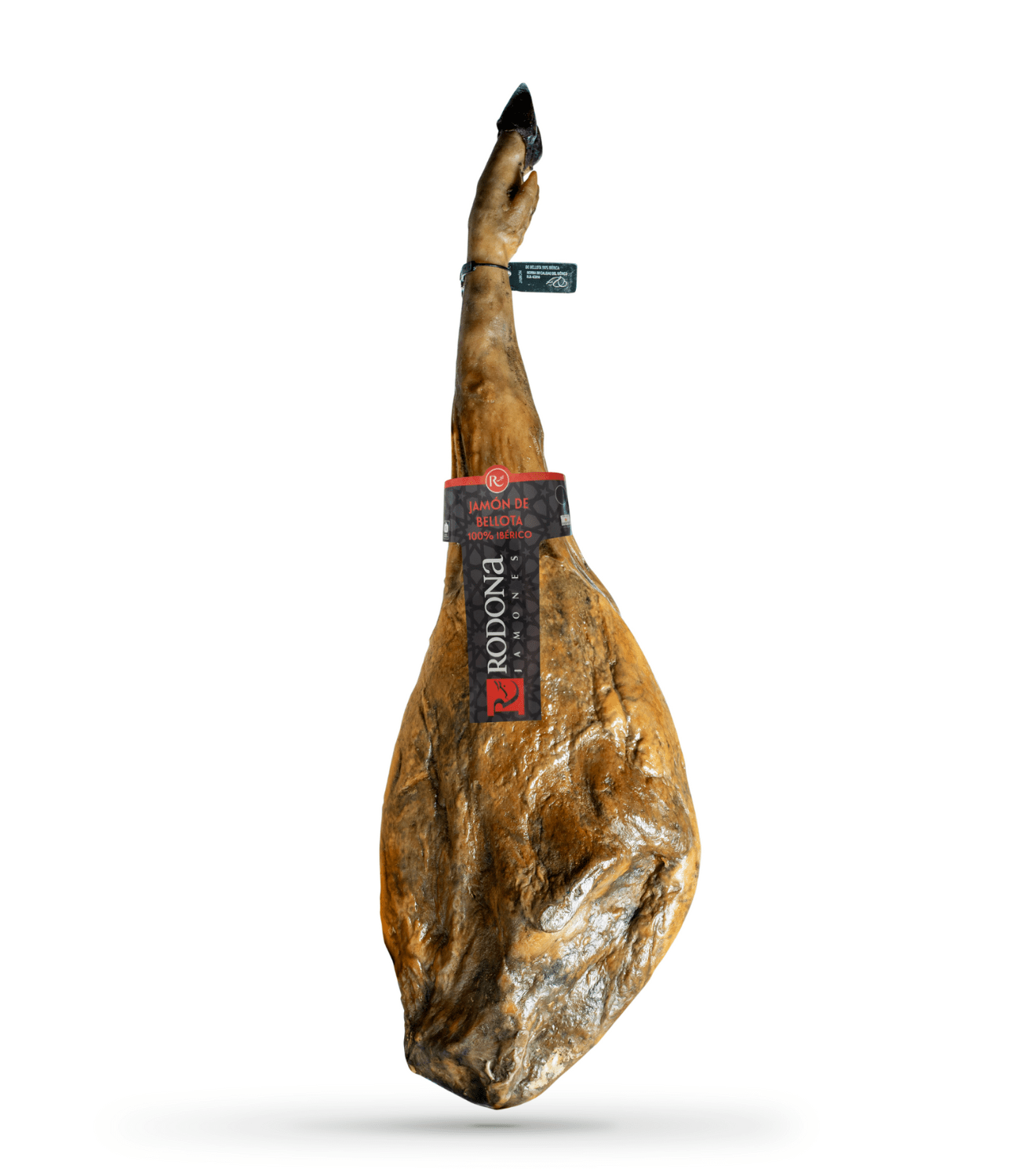 Jamón de Bellota 100% Ibérico Jamones Rodona, loncheado artesanalmente y curado en secadero tradicional