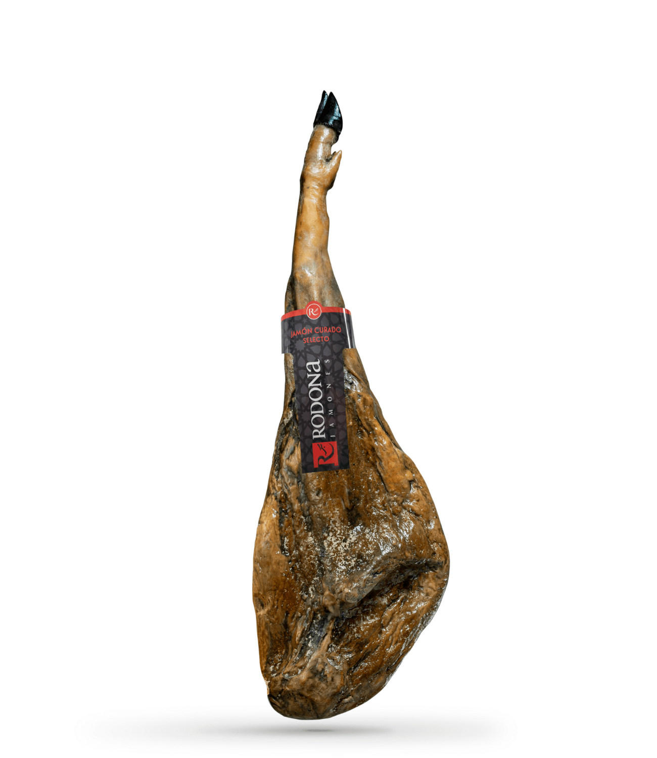 Jamón Curado Selecto Jamones Rodona, curación artesanal más de 24 meses, sabor intenso y textura firme