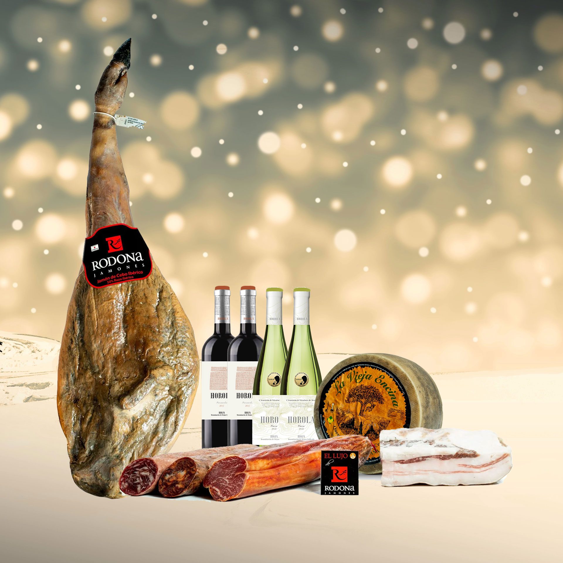 Lote Jamón Cebo 50% Vino
